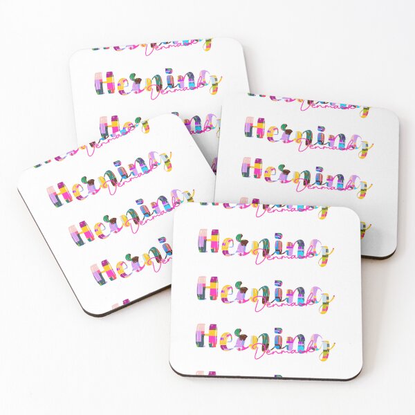 Item preview, Herning, Denmark, Vibrant Abstract City Typography Art designed and sold by Wanderful-roads.