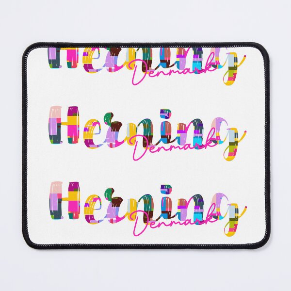 Item preview, Herning, Denmark, Vibrant Abstract City Typography Art designed and sold by Wanderful-roads.