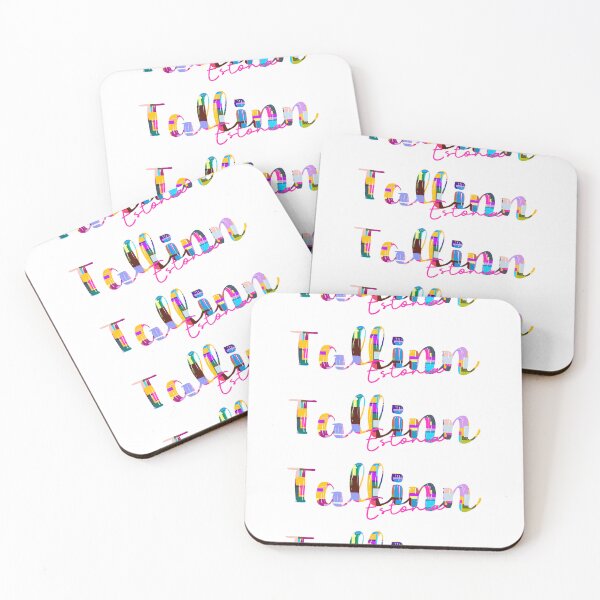 Item preview, Tallinn, Estonia, Vibrant Abstract City Typography Art designed and sold by Wanderful-roads.