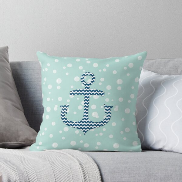 Item preview, Chevron Nautical Anchor Bubbles Pattern designed and sold by dreamingmind.