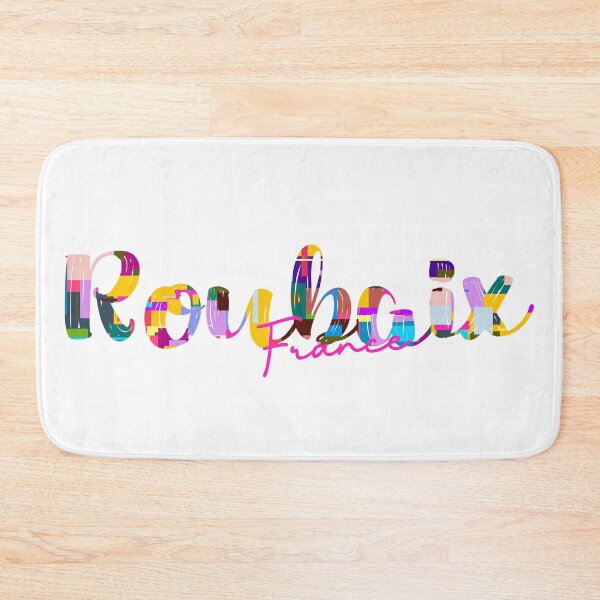 Item preview, Roubaix, France, Vibrant Abstract City Typography Art designed and sold by Wanderful-roads.