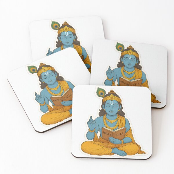 Item preview, Shree Krishna Reading Bhagavad Gita – Divine Wisdom Sticker designed and sold by InnerDivineSoul.