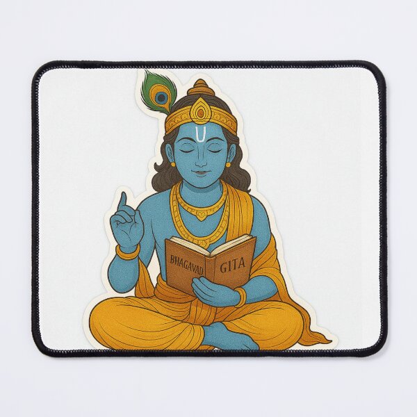 Item preview, Shree Krishna Reading Bhagavad Gita – Divine Wisdom Sticker designed and sold by InnerDivineSoul.