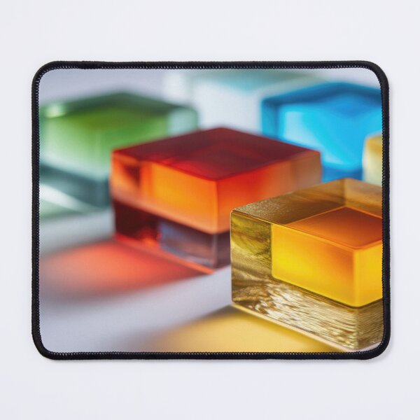 Item preview, Colorful resin blocks on table designed and sold by anytka.