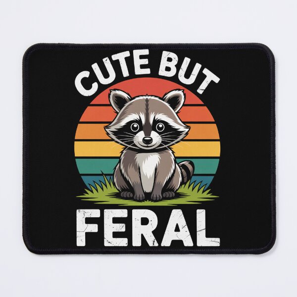 Item preview, Cute But Feral Raccoon designed and sold by TorjeARTStore.