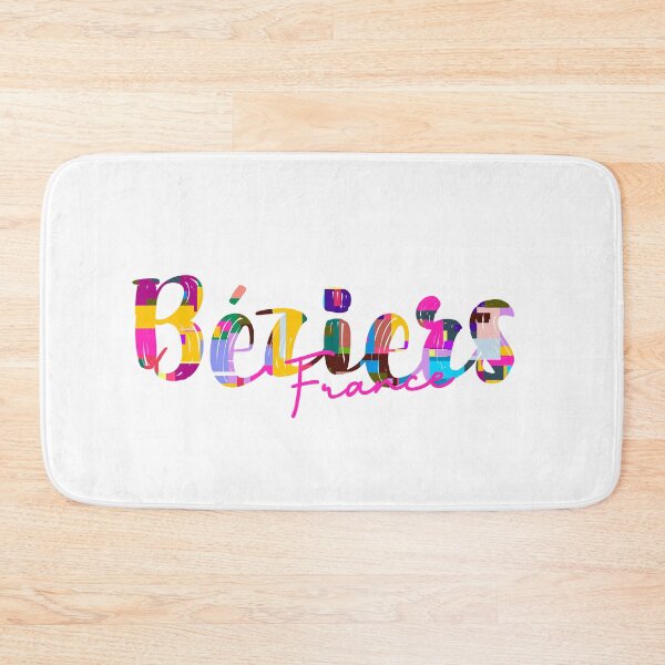 Item preview, Béziers, France, Vibrant Abstract City Typography Art designed and sold by Wanderful-roads.