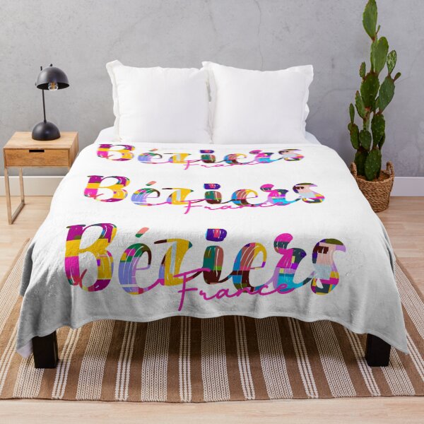 Item preview, Béziers, France, Vibrant Abstract City Typography Art designed and sold by Wanderful-roads.