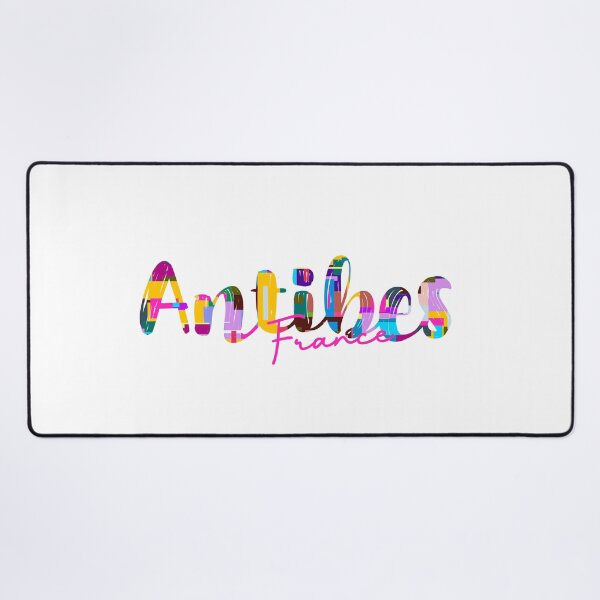 Item preview, Antibes, France, Vibrant Abstract City Typography Art designed and sold by Wanderful-roads.
