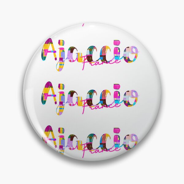 Item preview, Ajaccio, France, Vibrant Abstract City Typography Art designed and sold by Wanderful-roads.