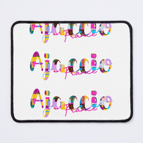 Item preview, Ajaccio, France, Vibrant Abstract City Typography Art designed and sold by Wanderful-roads.