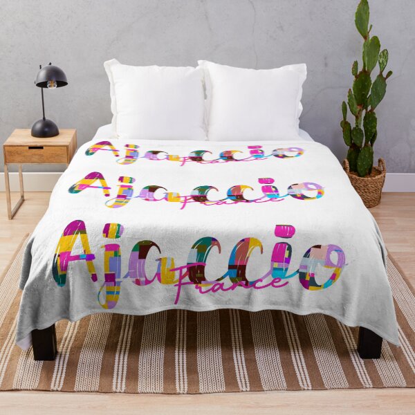 Item preview, Ajaccio, France, Vibrant Abstract City Typography Art designed and sold by Wanderful-roads.