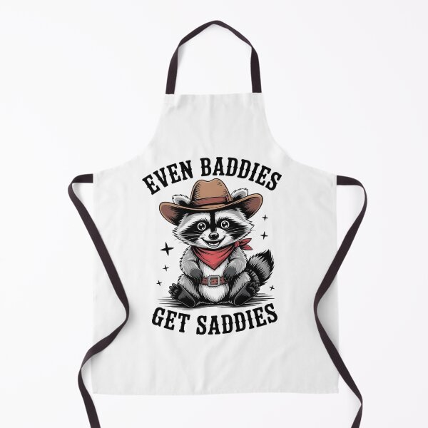 Item preview, Even Baddies Get Saddies Cowboy Raccoon designed and sold by TorjeARTStore.