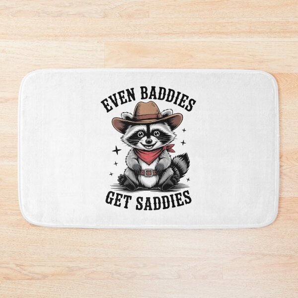 Item preview, Even Baddies Get Saddies Cowboy Raccoon designed and sold by TorjeARTStore.