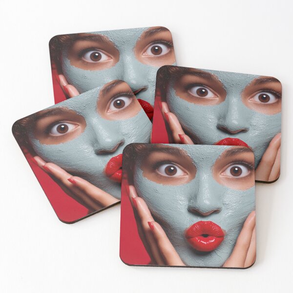 Item preview, Surprised woman with face mask designed and sold by anytka.