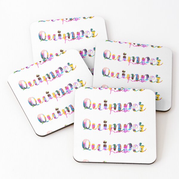 Item preview, Quimper, France, Vibrant Abstract City Typography Art designed and sold by Wanderful-roads.
