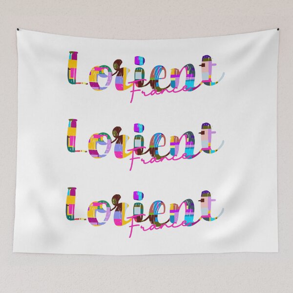 Item preview, Lorient, France, Vibrant Abstract City Typography Art designed and sold by Wanderful-roads.