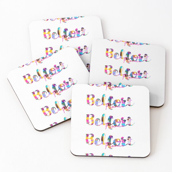 Item preview, Belfort, France, Vibrant Abstract City Typography Art designed and sold by Wanderful-roads.