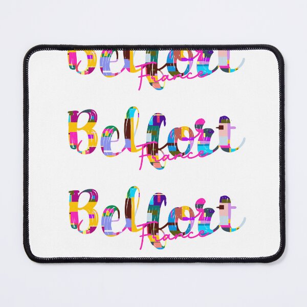 Item preview, Belfort, France, Vibrant Abstract City Typography Art designed and sold by Wanderful-roads.
