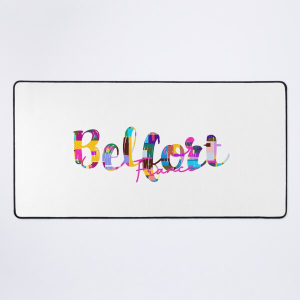 Item preview, Belfort, France, Vibrant Abstract City Typography Art designed and sold by Wanderful-roads.