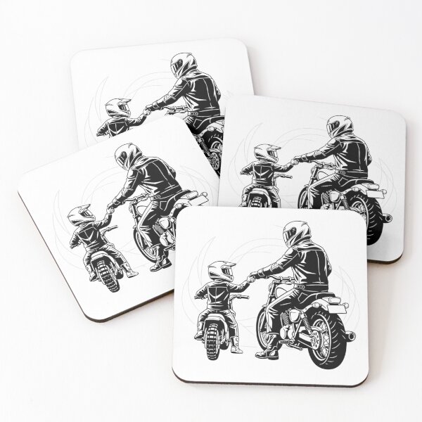 Item preview, Ride Together – Father and Child Biker Bond designed and sold by Kavya Art.