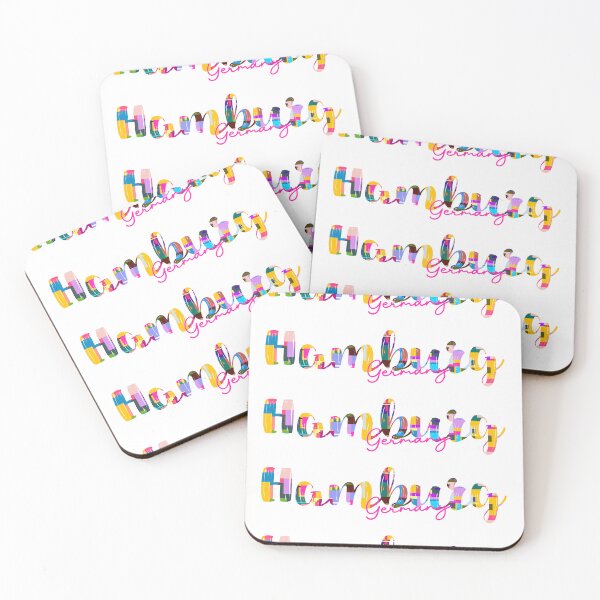 Item preview, Hamburg, Germany, Vibrant Abstract City Typography Art designed and sold by Wanderful-roads.