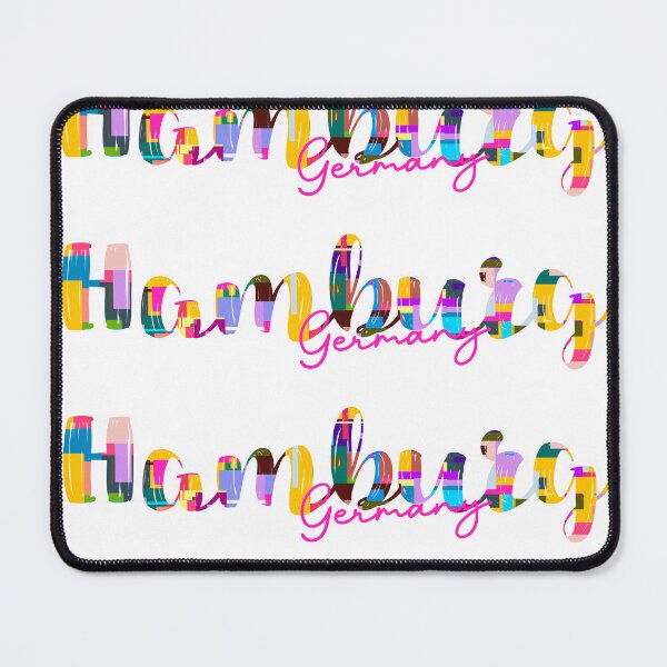 Item preview, Hamburg, Germany, Vibrant Abstract City Typography Art designed and sold by Wanderful-roads.