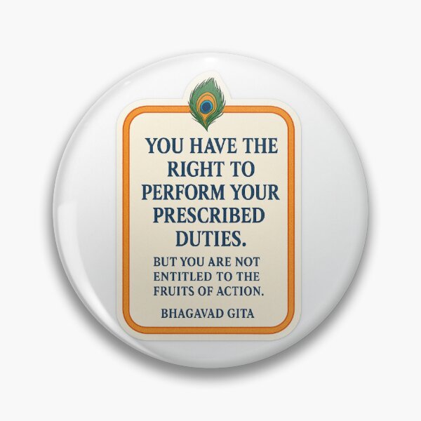 Item preview, Bhagavad Gita Karma Yoga Quote – Krishna Wisdom Sticker designed and sold by InnerDivineSoul.