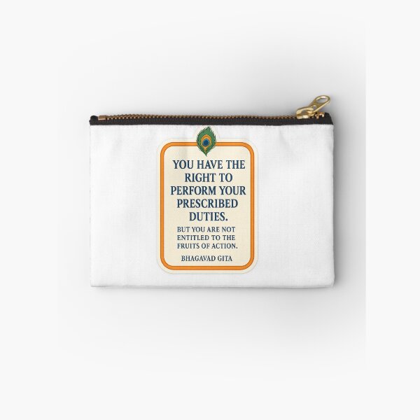 Item preview, Bhagavad Gita Karma Yoga Quote – Krishna Wisdom Sticker designed and sold by InnerDivineSoul.