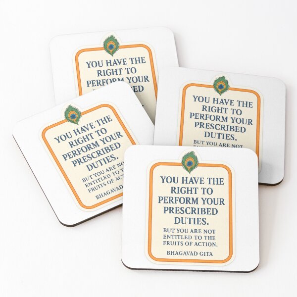 Item preview, Bhagavad Gita Karma Yoga Quote – Krishna Wisdom Sticker designed and sold by InnerDivineSoul.