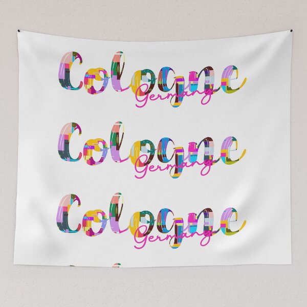 Item preview, Cologne, Germany, Vibrant Abstract City Typography Art designed and sold by Wanderful-roads.