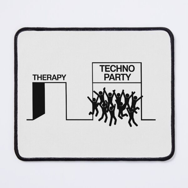 Item preview, Funny Techno Party – Skip Therapy, Go Raving! Perfect for DJs and Techno Fans designed and sold by paulo silveira.