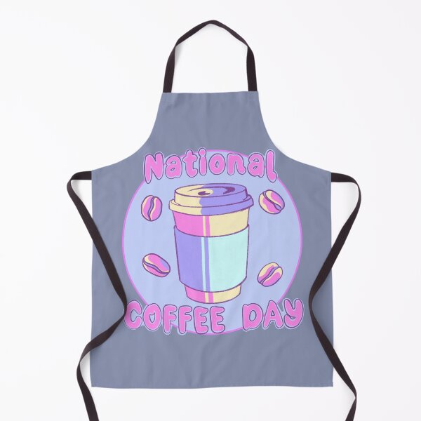 Item preview, National coffee day celebration | latte cup with coffee beans in cute pastel pink and purple designed and sold by kawaicherrypi.
