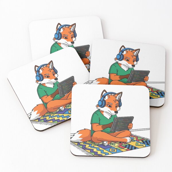 Item preview, Focused Fox Developer with Headphones designed and sold by LIVE_FREE.
