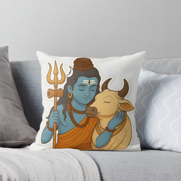 Item preview, Lord Mahadev with Nandi – Divine Shiva Art Sticker designed and sold by InnerDivineSoul.