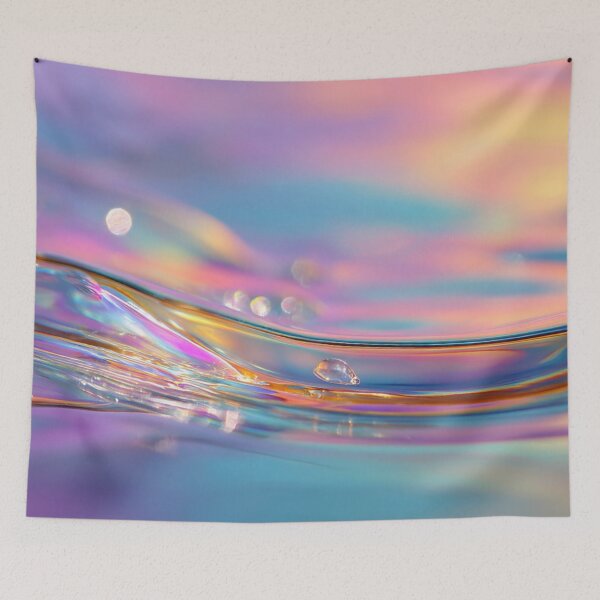 Item preview, Colorful water surface with bubbles designed and sold by anytka.
