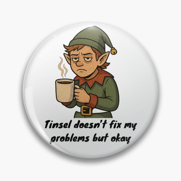 Item preview, Tired Elf With Coffee Funny Christmas Exhausted Holiday Shirt designed and sold by Golden D Designs.