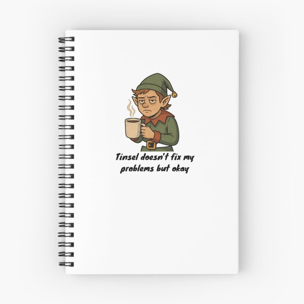 Item preview, Tired Elf With Coffee Funny Christmas Exhausted Holiday Shirt designed and sold by Golden D Designs.