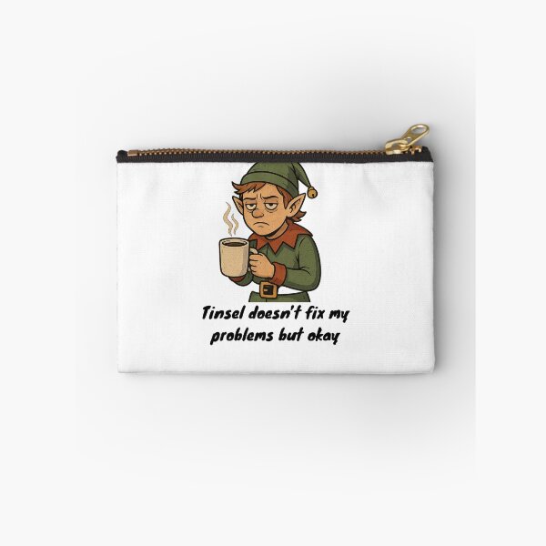 Item preview, Tired Elf With Coffee Funny Christmas Exhausted Holiday Shirt designed and sold by Golden D Designs.