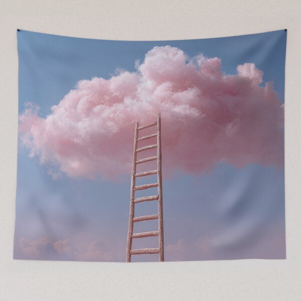 Item preview, Dreamy pink cloud with a ladder designed and sold by anytka.
