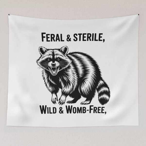 Item preview, Feral And Sterile Raccoon designed and sold by TorjeARTStore.