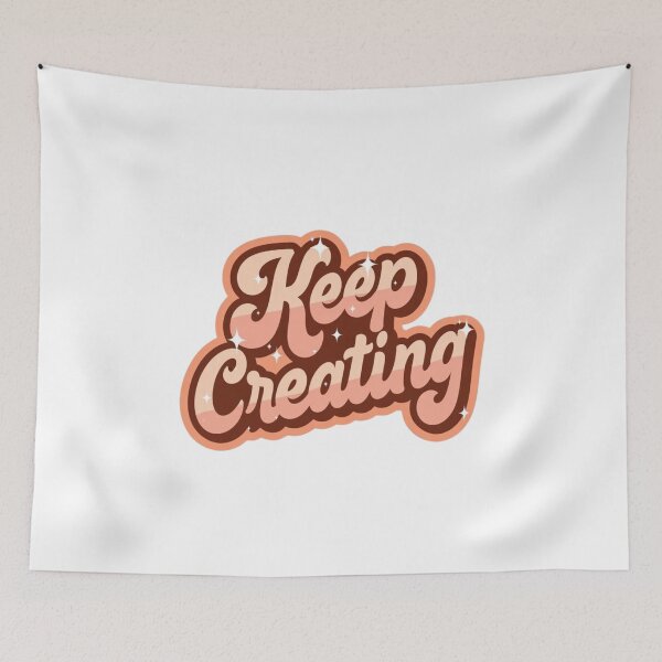 Item preview, Keep Creating Retro Groovy Aesthetic Shirt designed and sold by EcoArtTees.