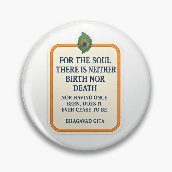 Item preview, Bhagavad Gita Soul Quote – Eternal Wisdom Sticker designed and sold by InnerDivineSoul.