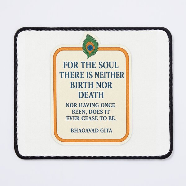 Item preview, Bhagavad Gita Soul Quote – Eternal Wisdom Sticker designed and sold by InnerDivineSoul.