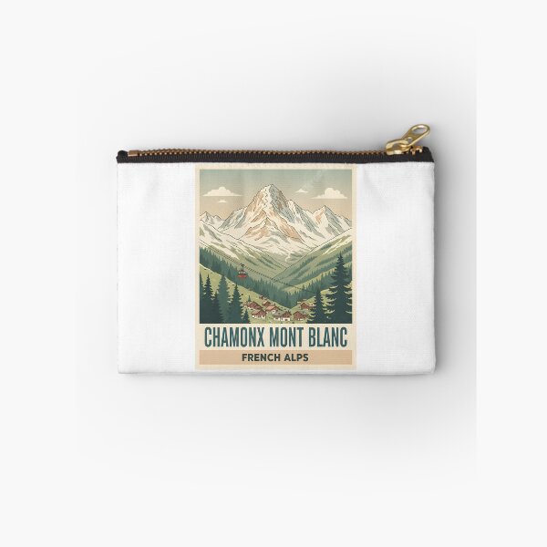 Item preview, Retro Chamonix Mont Blanc Ski Poster | Vintage French Alps Travel Sticker | Aiguille du Midi Snowboard Gift designed and sold by lamiarte.