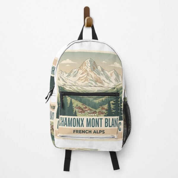 Item preview, Retro Chamonix Mont Blanc Ski Poster | Vintage French Alps Travel Sticker | Aiguille du Midi Snowboard Gift designed and sold by lamiarte.