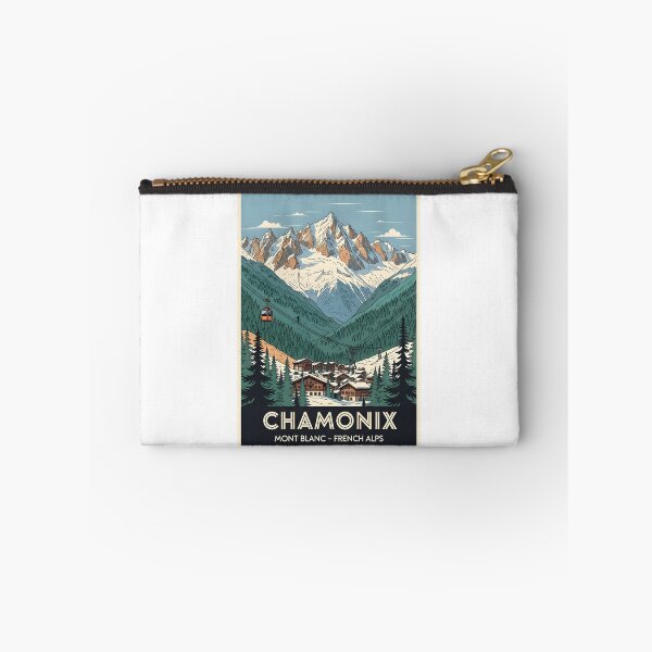 Item preview, Retro Chamonix Mont Blanc Ski Poster | Vintage French Alps Travel Sticker | Aiguille du Midi Snowboard Gift designed and sold by lamiarte.