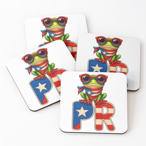 Item preview, Puerto Rican Coquí Frog PR Flag Pride Design Cute Coquí Frog Puerto Rico Flag Island Pride Art designed and sold by NeboulaHamra.