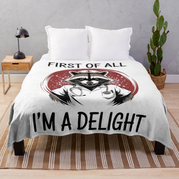 Item preview, First Of All I'M A Delight Raccoon Nurse designed and sold by TorjeARTStore.