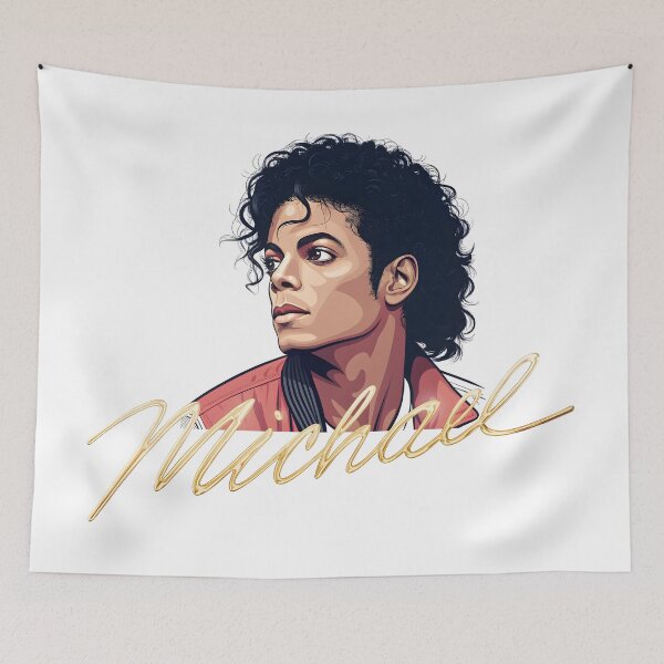 Artikelvorschau, Michael Jackson Fan-Tribute-Design – Vektor-Fan-Art-Illustration des King of Pop entworfen und verkauft von Fashvora.