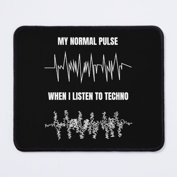 Item preview, Funny Techno Pulse – “My Normal Pulse / When I Listen to Techno” – Perfect Gift for DJs and Ravers designed and sold by paulo silveira.
